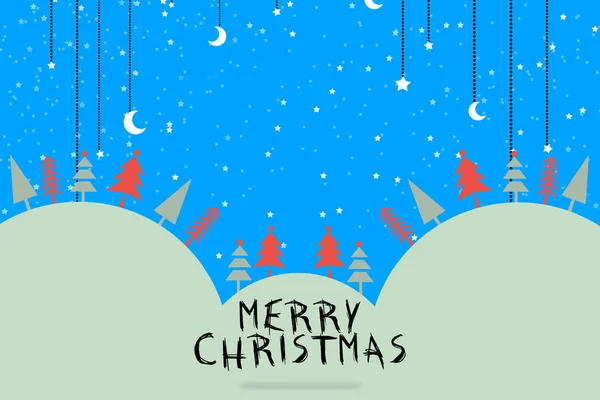 Buon Natale Design con stelle e luna. Xmas sfondo banner design luce, stelle. Illustrazione. Biglietto natalizio — Foto Stock