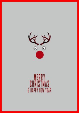 Neşeli Noel tebrik kartı, illüstrasyon tasarımlar
