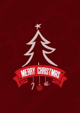 Neşeli Noel tebrik kartı, illüstrasyon tasarımlar