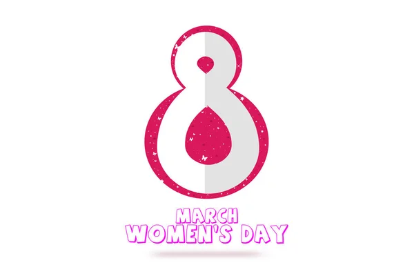 International Happy Women Day Celebration Concept Stylish Floral Decorated Text — Stock Photo, Image