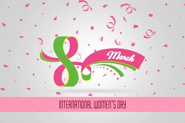 Glad Kvinnors Dag Firande Kort Koncept Design För Internationella Kvinnodagen — Stockfoto