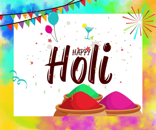 Happy Holi Celebration Poster Banner Background — Stock Photo, Image