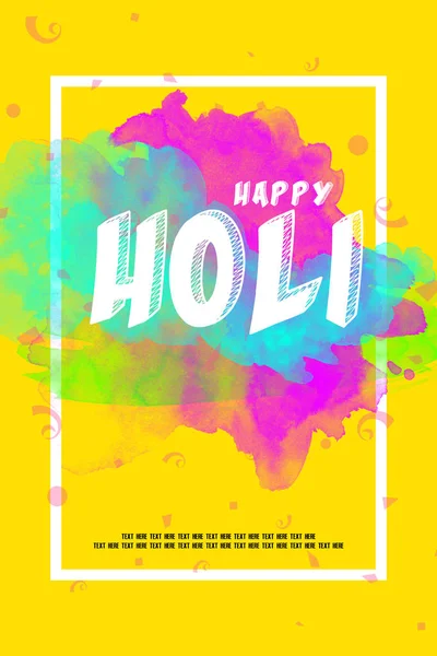 Creative Flyer Banner Pamphlet Design Indian Festival Colours Happy Holi — Stock Photo, Image