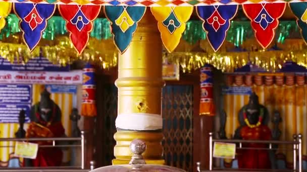 Разноцветный Набор Интерьера Индуистского Храма — стоковое видео