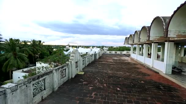 Uitzicht Vanaf Balkon Natuur Achtergrond Wassen — Stockvideo