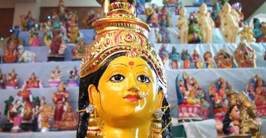 Renkli Navaratri Kolu, Hindu ev, Navaratri Festivali.