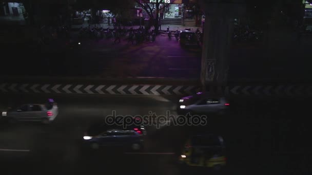 Ченнаї ніч вулиці — стокове відео
