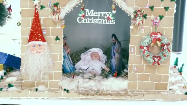 Decorates the Merry Christmas — Stock Video