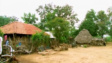 Kırsal köy evi dış atış thatched