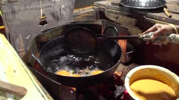 Indian Street Food. comida de playa — Vídeos de Stock