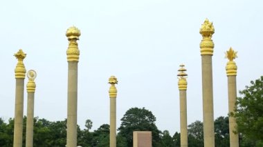 Closeup savaş anıtları Hindistan Chennai vurdu. Rajiv Gandhi Memorial - Rajiv Gandhi, Hindistan'ın eski başbakanı