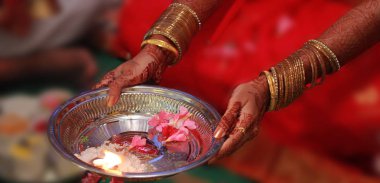 bir tapınak Hindu Hindistan düğün töreni