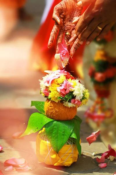 Indiska bröllop ritualer, ceremoni — Stockfoto