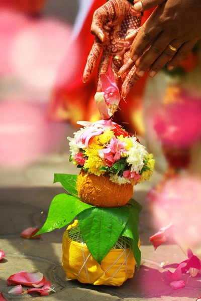Indische Hochzeitsrituale, Zeremonie — Stockfoto