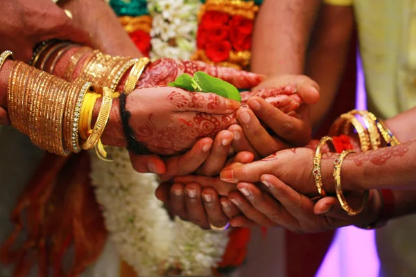 South Indian ślub rytuałów — Zdjęcie stockowe