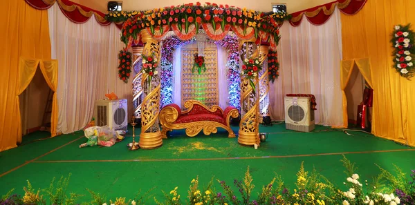Indian wedding stage decorations with interior design themes