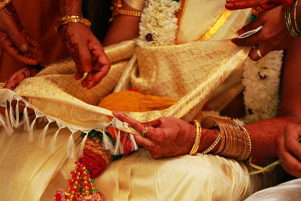 Rituales de boda del sur de la India, ceremonia de boda del sur de la India —  Fotos de Stock
