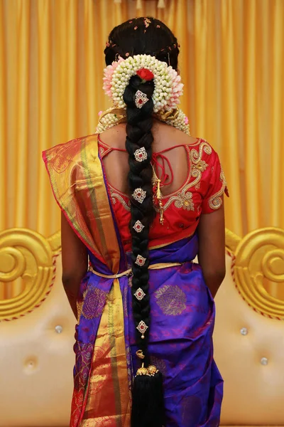 Indiai esküvői frizurák, indiai menyasszonyi frizurák — Stock Fotó