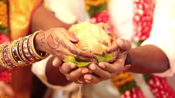 Hinduiskt bröllopsceremoni — Stockvideo