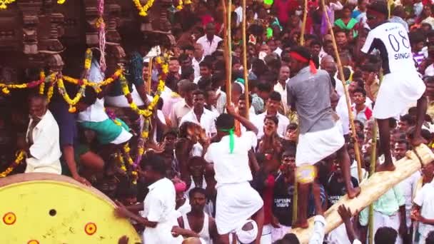 MADURAI, INDIA - 20 APRILE 2017: Follia di Festival Car, India — Video Stock