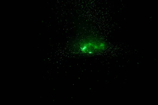 Green color flower fireworks burning on the ground,during the Diwali festival celebration in India. — ストック写真