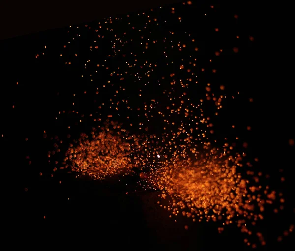 Piękny Diwali Świecący petarda, ogień wybuchu krakersa na czarnym tle — Zdjęcie stockowe