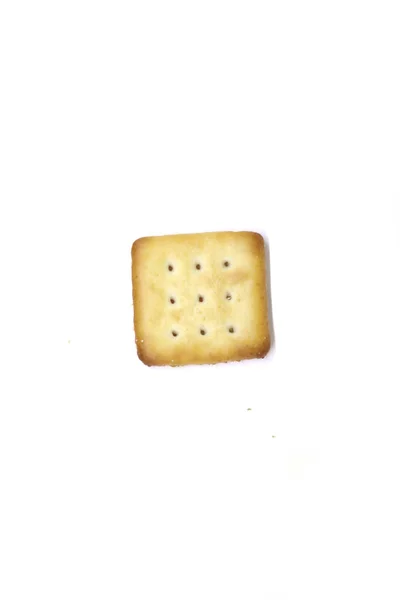Κοντινό πλάνο Μπισκότα απομονώνονται σε λευκό φόντο με αντίγραφο χώρο — Φωτογραφία Αρχείου
