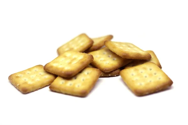 Close-up Biscuits geïsoleerd op witte achtergrond met kopieerruimte — Stockfoto