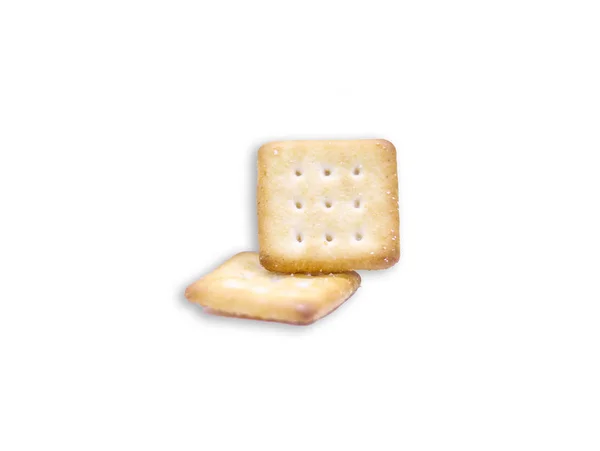 Pilha de biscoitos isolada sobre fundo branco — Fotografia de Stock