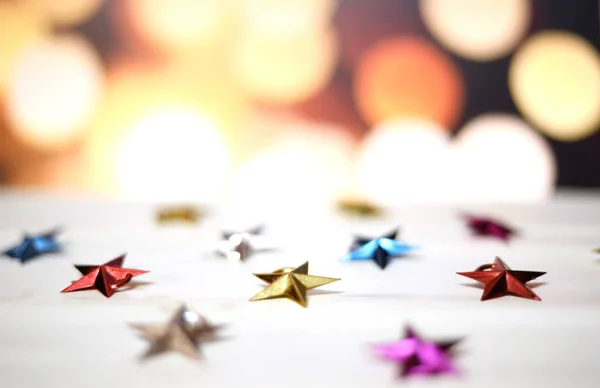 Christmas concept. stars with bokeh background.