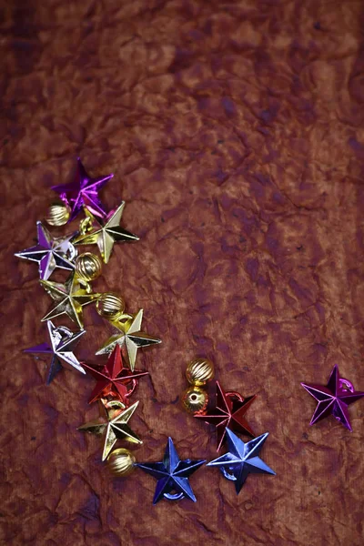 Χριστουγεννιάτικα αστέρια διακοπές φόντο με αντίγραφο χώρο για το κείμενό σας — Φωτογραφία Αρχείου