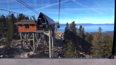 Cennetteki kayak merkezi Gondolas güneşli bir günde 25 Aralık 2018 Kaliforniya Usa