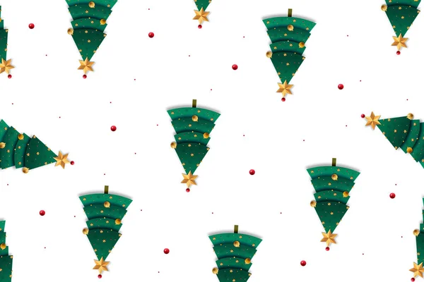 Choinka bez szwu wzór. Ilustracja, Boże Narodzenie bezproblemowy wzór. dekoracje wakacyjne, choinki nowoczesne tło — Zdjęcie stockowe