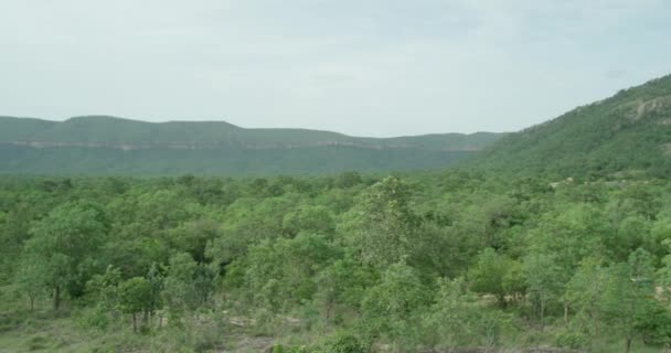 Montagnes végétation tropicale paysages étonnants fond brumeux énormes grands milieux de montagne — Video