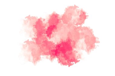 Beyaz zemin üzerine kırmızı suluboya soyut. Kağıt üzerinde sıçramasına renk.