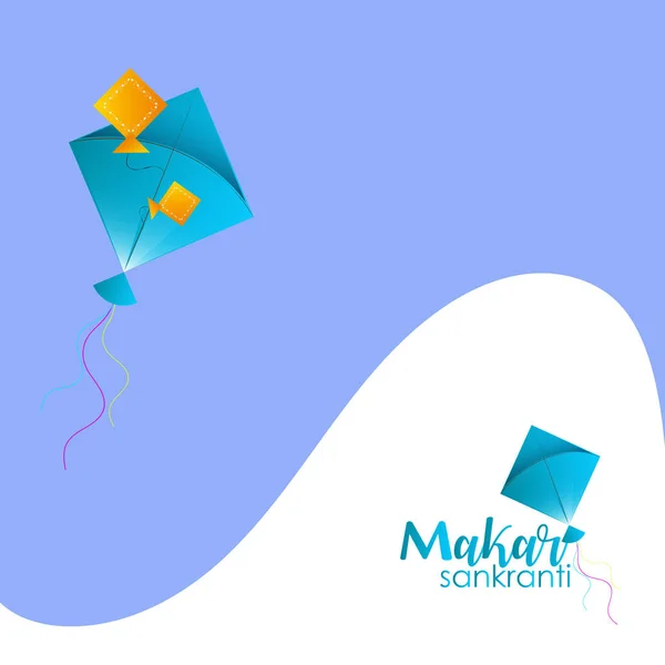 Vector illustratie van Happy Makar Sankranti vakantie India festival achtergrond — Stockvector