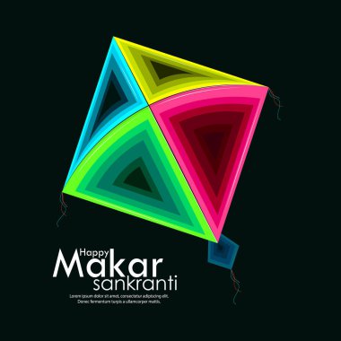 Modern and Creative Happy Makar Sankranti Festival Background.
