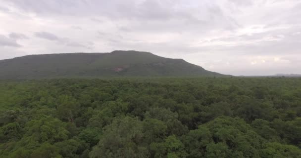 Paysage incroyable avec des montagnes couvertes de forêts tropicales verdoyantes — Video
