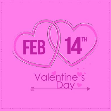 Sevgililer Gününüz kutlu olsun yazı arkaplanlı tipografi posteri. Vektör İllüstrasyonu - Vektör