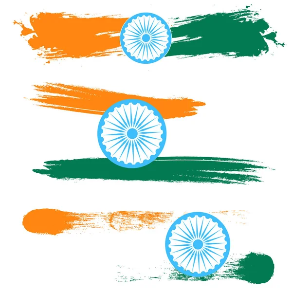 Vector illustratie van Happy Indian Republic dag viering poster of banner achtergrond. Aquarel achtergrond van indiaanse vlag ontwerp vector — Stockvector