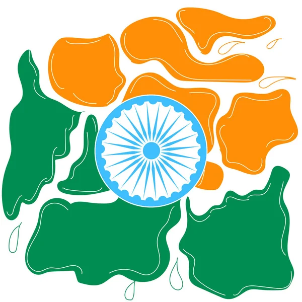 Vector illustratie van Happy Indian Republic dag viering poster of banner achtergrond. — Stockvector