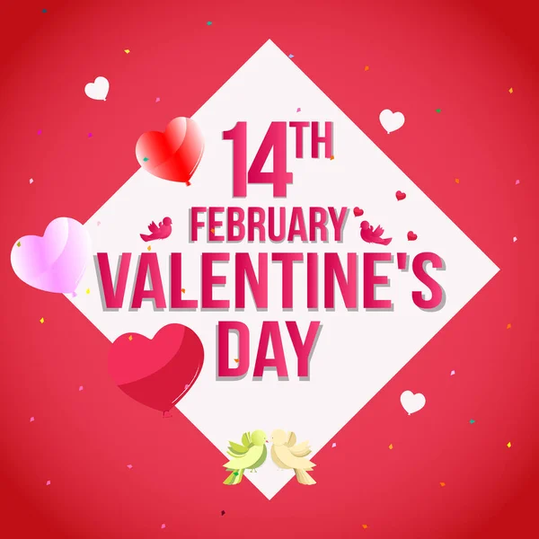Día San Valentín Fondo Venta Con Corazones Wallpaper Flyers Invitación — Vector de stock