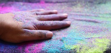 Eldeki renk, Hint Festivali Holi Arkaplan