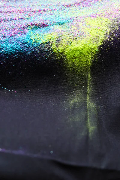 Разноцветный Взрыв Пороха Черном Фоне Цветное Облако Красочная Пыль Взрывается — стоковое фото