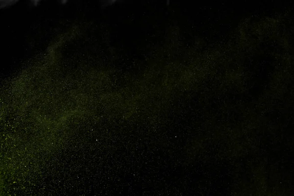 Έκρηξη Χρωματισμένης Σκόνης Μαύρο Φόντο Πολύχρωμη Σκόνη Εκραγεί — Φωτογραφία Αρχείου