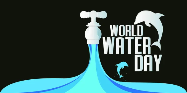 Weltwassertag Poster Oder Banner Illustration Design Hintergründe — Stockvektor