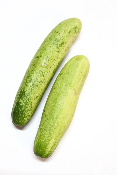 Two Cucumbers Isolated White Background — Stock Photo, Image