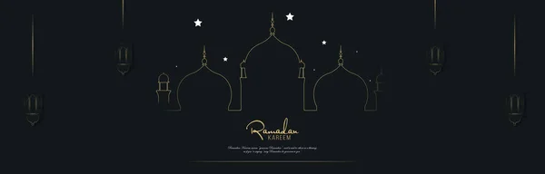 Ramadan Kareem Üdvözlő Háttér Arab Kalligráfia Design Ramadan Kareem — Stock Vector
