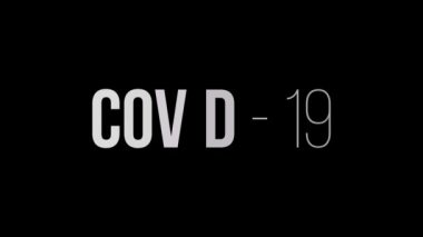Coronavirus hareket bulanıklığı efektli metin animasyonu. Coronavirus metni ve drak backgound. Covid-19 virüsü veya Coronavirüs veya Wuhan konsepti..