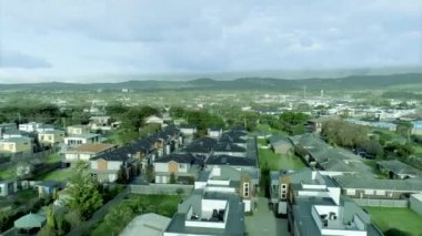 Melbourne, Avustralya 'daki evlerin kuş bakışı görüntüsü.